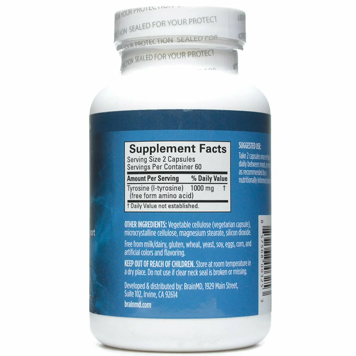 Tyrosine 120 caps by BrainMD