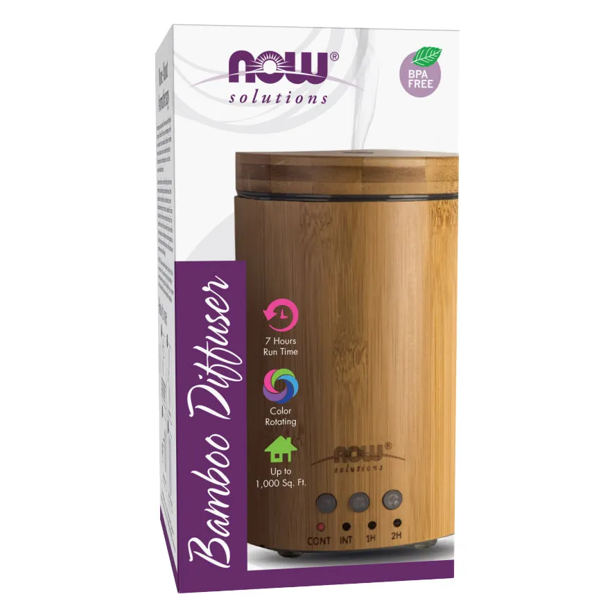 Ultrasonic Oil Diffuser Bamboo Wood by NOW