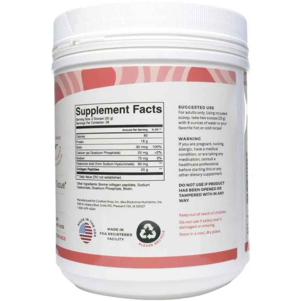 Unflavored Collagen with Hyaluronic Acid 20 oz by BioActive Nutrients