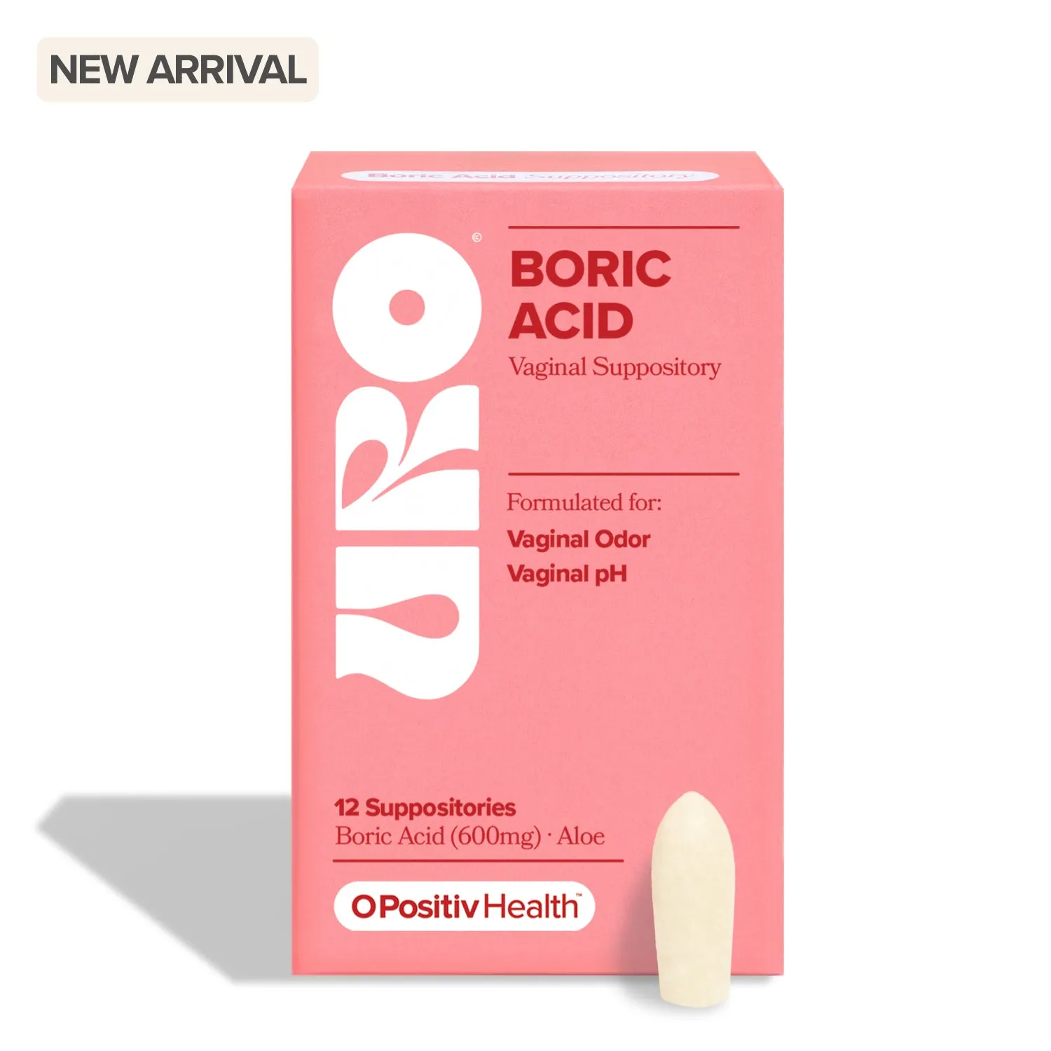 URO Boric Acid Vaginal Suppository - 3 Bottle Subscription