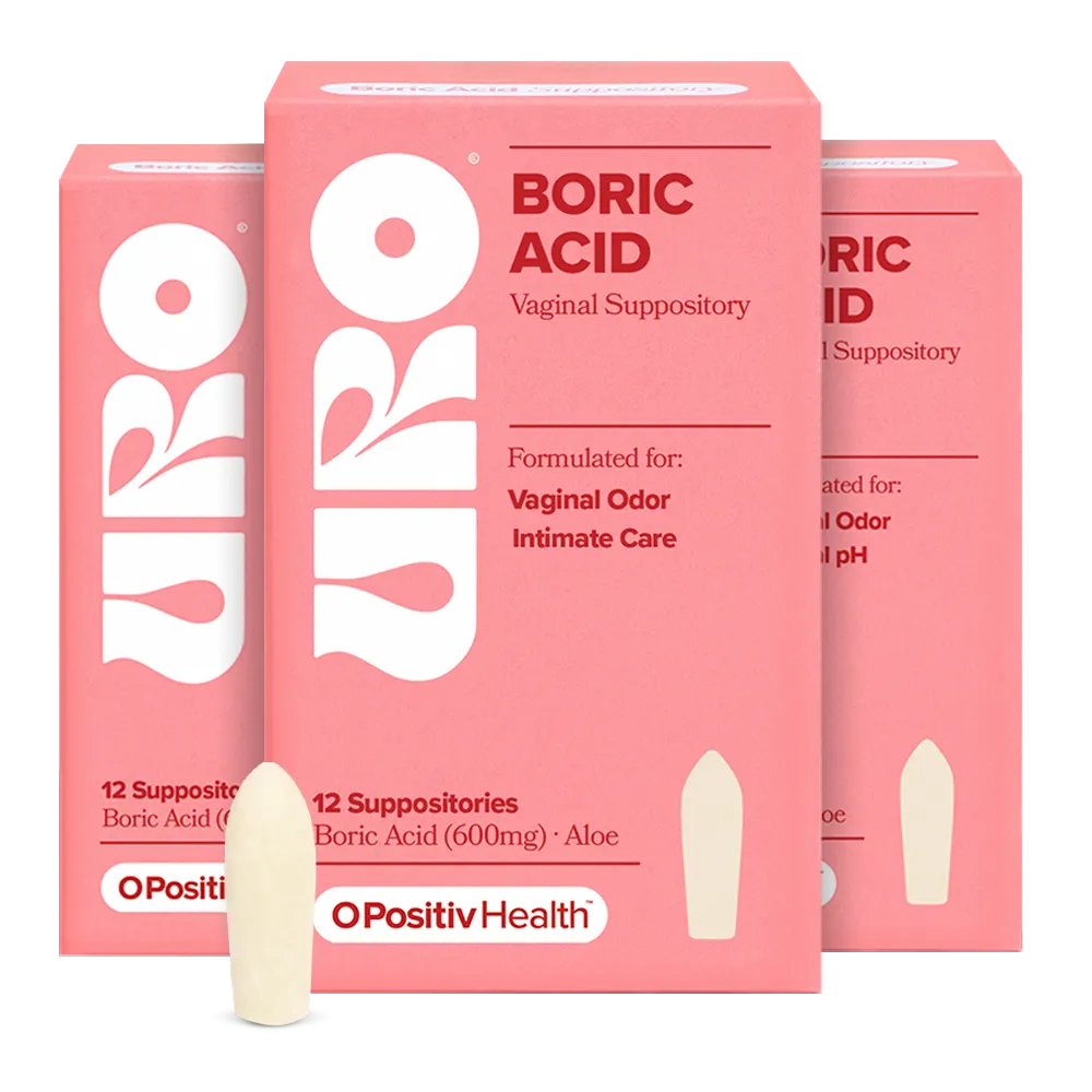 URO Boric Acid Vaginal Suppository - 3 Bottle Subscription