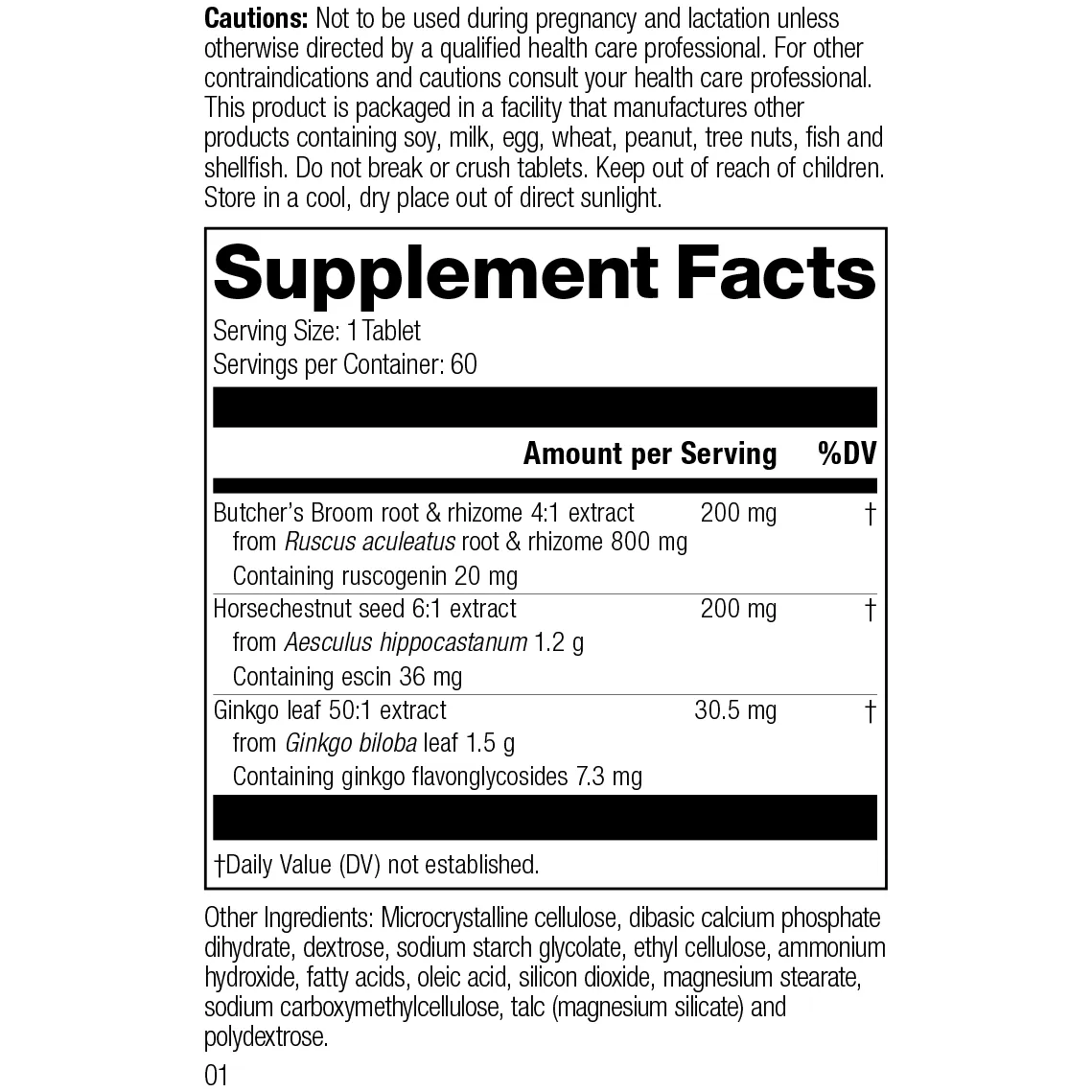Vascular Care Complex. 60 Tablets