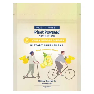 Vegan Omega 3 Adult Gummies Lemonade 60 chews by Wiley's Finest