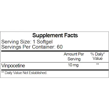 Vinpocetine 10 mg 60 softgels by Ecological Formulas