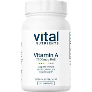 Vitamin A 25.000 IU 100 gels by Vital Nutrients