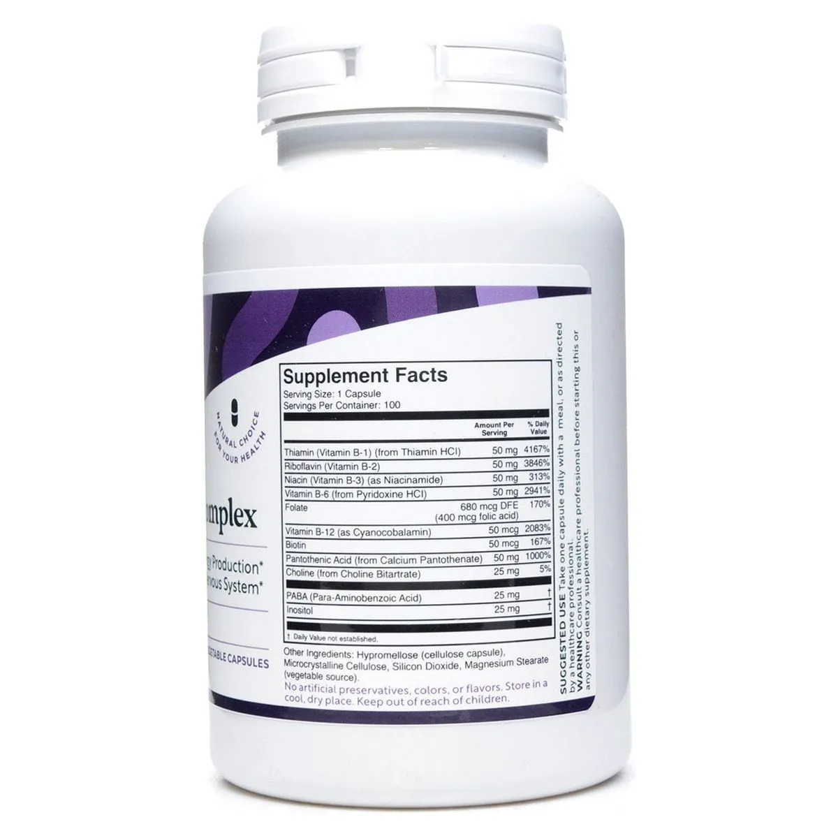 Vitamin B-Complex 100 veg caps by BioActive Nutrients