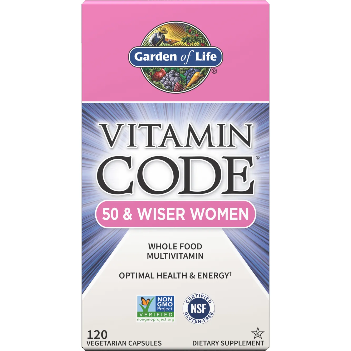 Vitamin Code 50 & Wiser Women 120 vcaps by Garden Of Life