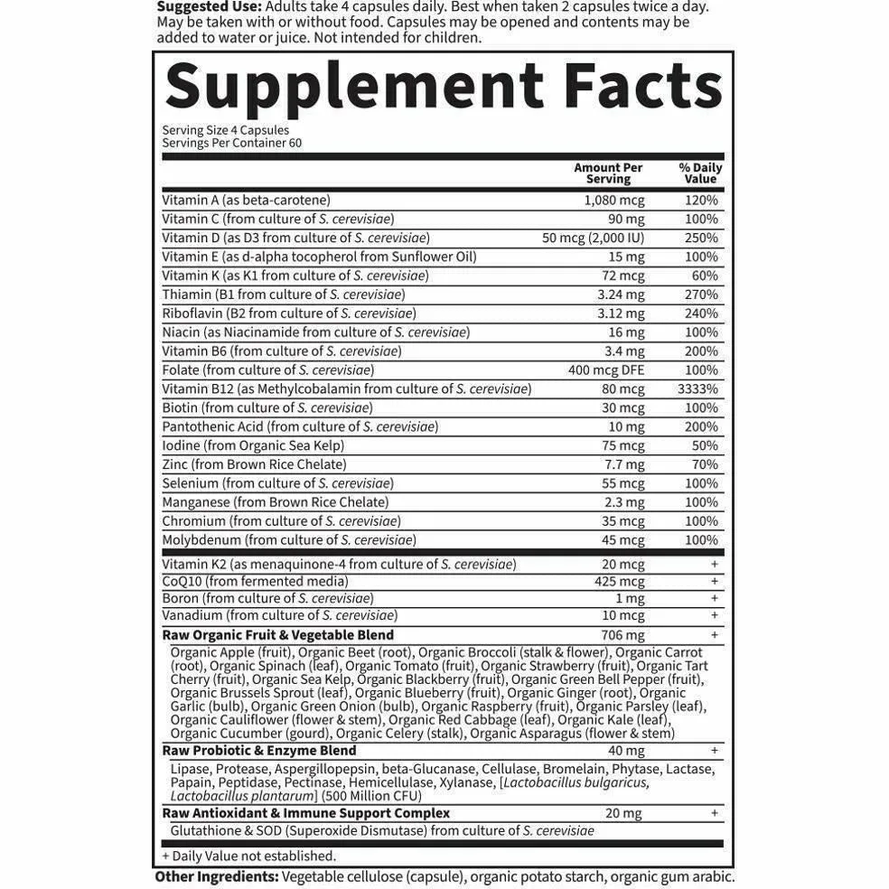 Vitamin Code 50 & Wiser Women 240 vcaps by Garden of Life