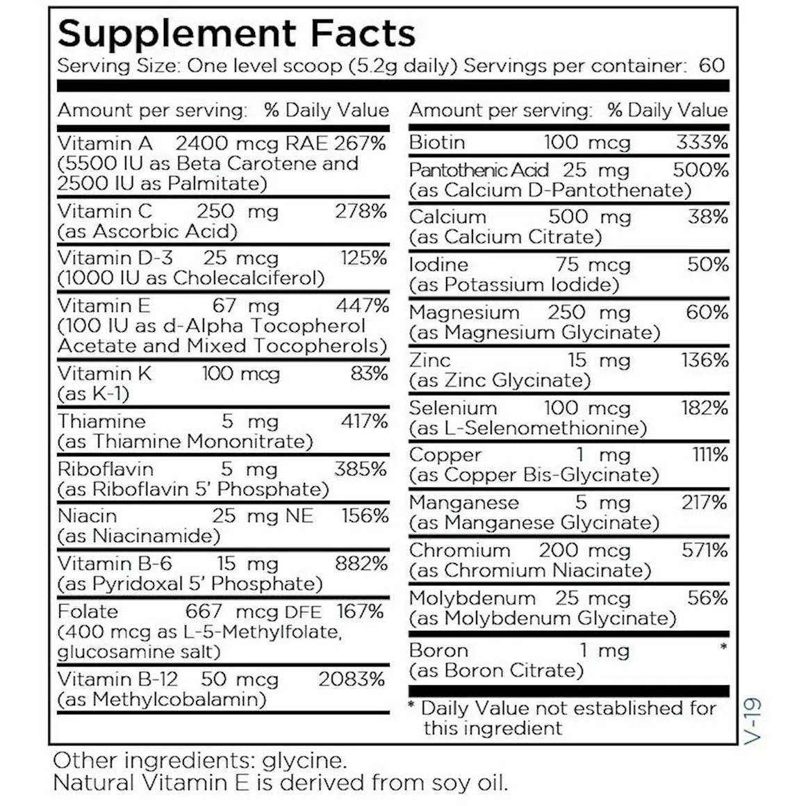 Vitamin/Mineral Base Powder 312 g by Metabolic Maintenance