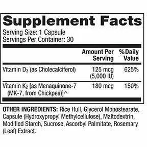 Vitamins D3 and K2 30 caps by Dr. Mercola