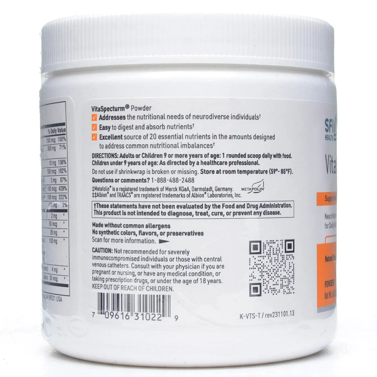 VitaSpectrum Powder Tropical 171 g by Klaire Labs/SFI Health