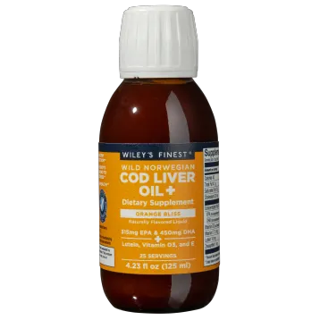 Wild Norwegian Cod Liver Oil . Orange Bliss Flavor by Wiley's Finest
