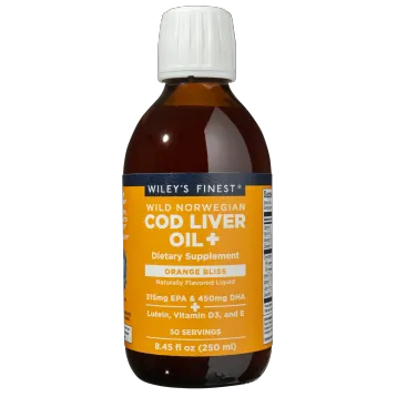 Wild Norwegian Cod Liver Oil . Orange Bliss Flavor by Wiley's Finest