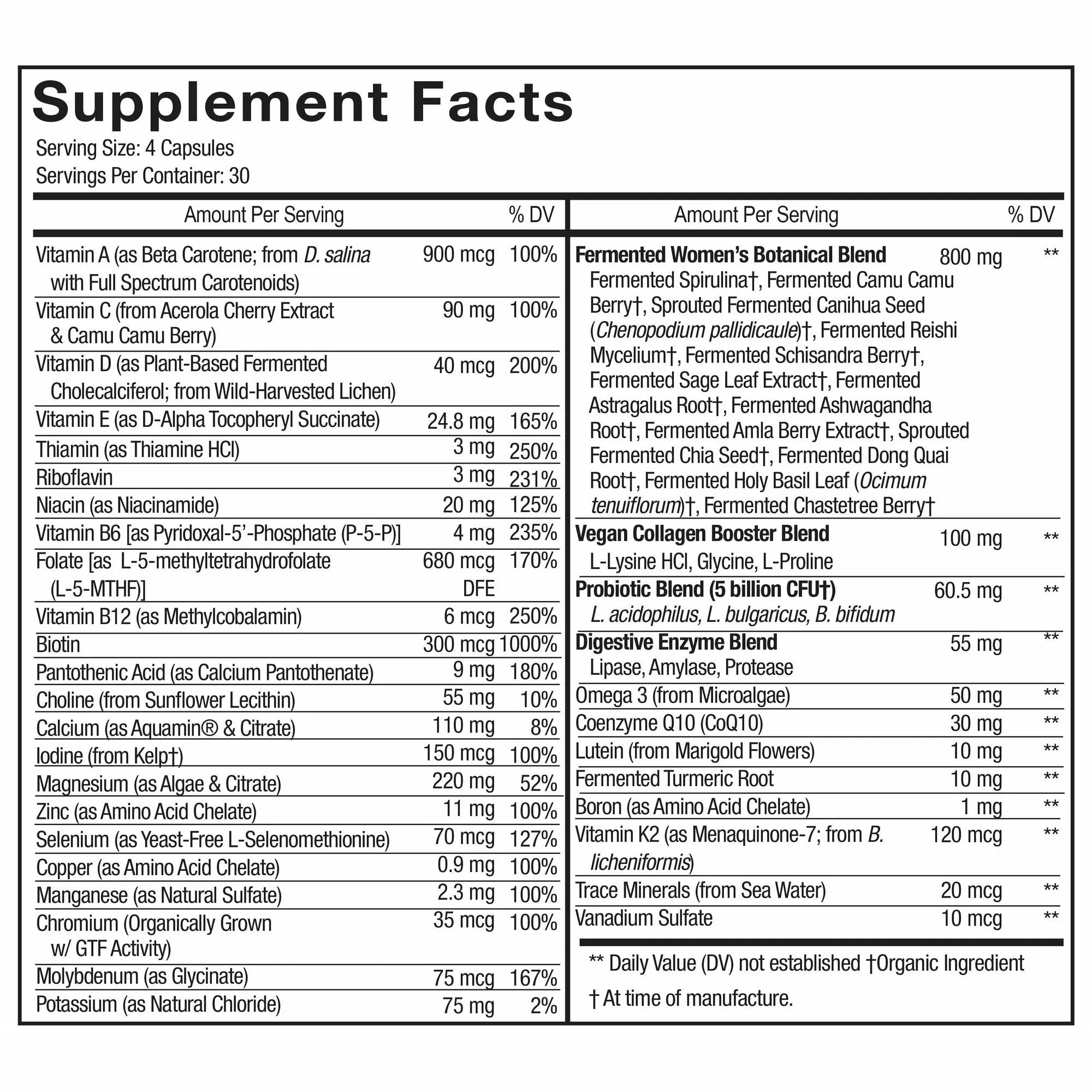 Women's Multivitamin 120 caps by CodeAge