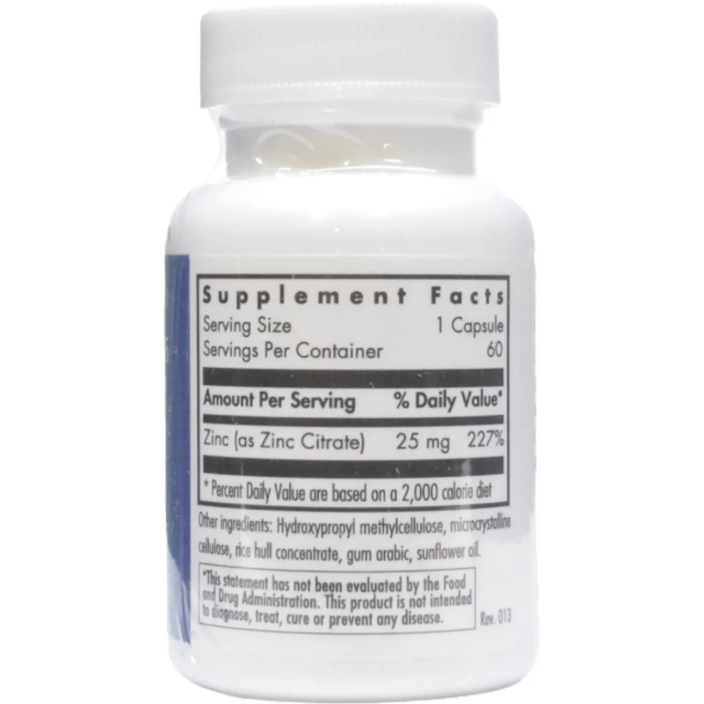 Zinc Citrate 25 mg 60 caps by Allergy Research Group