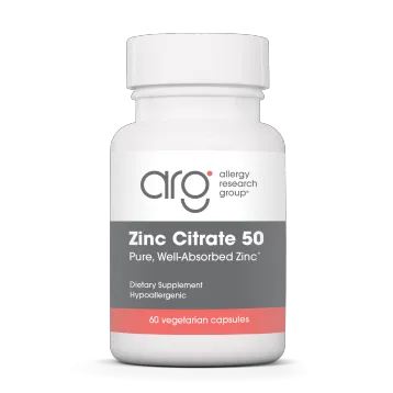 Zinc Citrate 50 mg 60 caps by Allergy Research Group